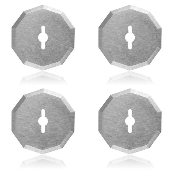 4pcs Rotary Cutter Blades, Replacement Rotary Knife Blades Refill for Fabric Roller Cutting Wheel Quilting Tool Sewing, Compatible with Worx WX082L 4V ZipSnip Electric Scissors, Fits RC2600K RC2601