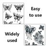 BAOXIAOBEN 8 Sheets Black Butterfly Temporary Tattoos Waterproof Long lasting Fake Tattoos Sexy Realistic Arm Tattoos Stickers for Women Girls