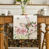 Kabwea 1 Piece 183 * 33cm Easter Bunny Table Runner, Spring Table Runner, Easter Decorations