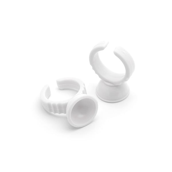 Disposable Glue Ring Holder 100 Count (178) White (E)