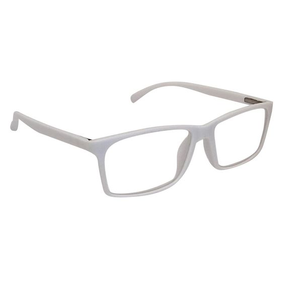 Slim Stylish Retro Fashion Reading Glasses with Extra Strong All Metal Spring Hinges DX6 (Matt White, 1.5)