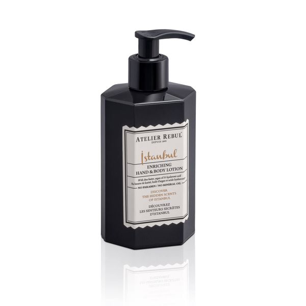 ATELIER REBUL ISTANBUL HAND- UND KÖRPERLOTION (250ml) - Natürlich, ohne Sulfate, Parabene und Mineralöle - Für alle Hauttypen