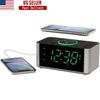 Wireless Charging Alarm Clock W/ Bluetooth USB Port Digital Display Radio