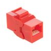 NavePoint CAT6A UTP Inline Keystone Coupler, 10 Pack, Red