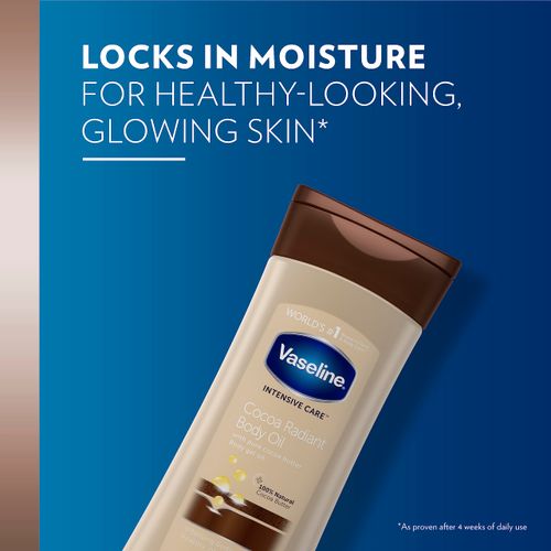Vaseline Intensive Care Cocoa Radiant Body Oil 100% natural cocoa butter for dry skin 200 ml