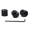 Alnicov Precision Guitar Control Knobs With (6.0MM) Dia. Shaft Pots - Set Of 3 Knurled Potentiometer Dome Knobs(Black)