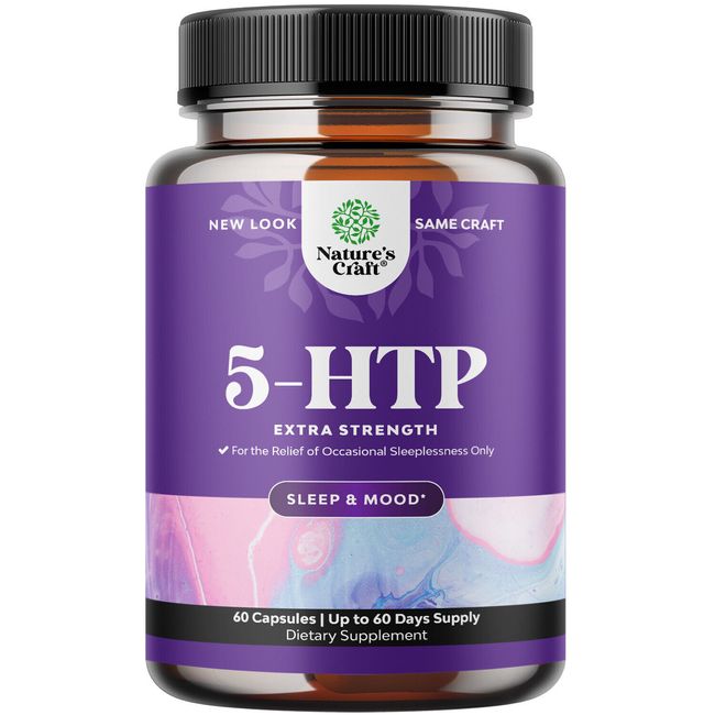 5 HTP Supplement 5-Hydroxytryptophan - 5HTP 100mg Per Serving Herbal Supplement