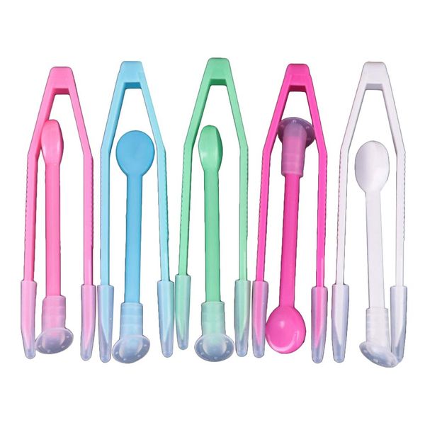 Contact Tweezers, Contact Lenses, Attachments and Removes, Soft Material, Portable, For Travel, Set of 5 (Colorful)