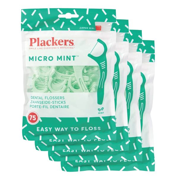 Plackers Micro Clean Mint Flavor 75 Count Dental Floss (4)