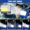 2PC 2000LM Rechargeable LED Work Light Magnetic Work Light Stand COB Flood Light