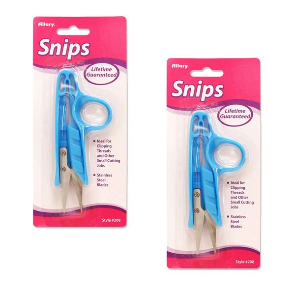 Allary 208 Snips - Thread Snippers - Assorted Colors (Set of 2 Snips)