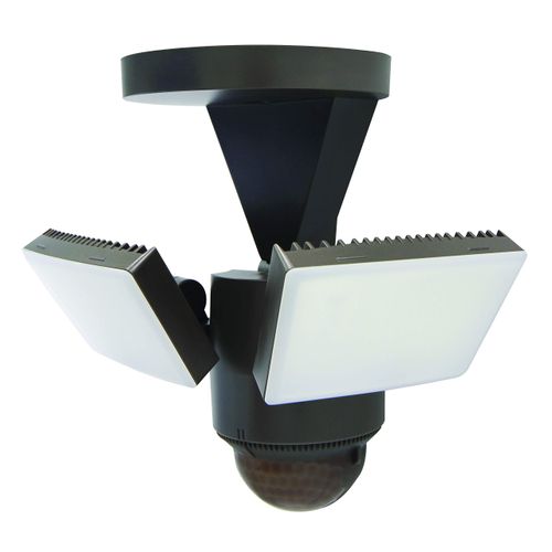 IQ AMERICA LED Outdoor Motion Sensor Security Floodlight – 1100 Lumens, 180° Detection, Weatherproof Design, Versatile Eave or Wall Mounting, Exit Detection, Rotatable Sensor BZ