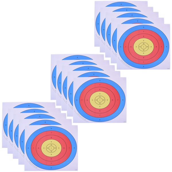 Cosmos 20 Pcs Archery Targets Paper Bow and Arrow Targets, 5-Ring Paper Target for Archery Arrow Shooting Practice, 40 cm x 40 cm