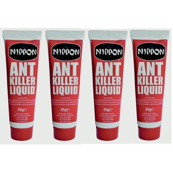 4 X Vitax Nippon Ant Killer Liquid 25g