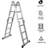 7 in 1 Folding Step Ladder 12.5ft Multi Purpose Aluminum Extension Ladder