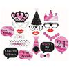 21st Birthday Pack Card Props On Sticks