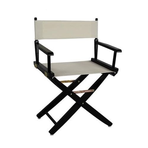 212 Main 206-02-032-12 18 in. Extra-Wide Premium Directors Chair Black Frame with Natural Color Cover