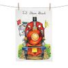 Draw UK Tea Towels Full Steam Ahead Design