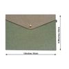 Durable A4 File Folder Document Holder Portfolio Envelope Felt Folder Case with Snap Closure Set of 2 Green