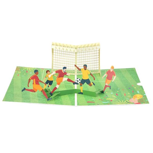 Tofficu Greeting Card D incense Compact Birthday Card Soccer Pop Up Greeting Card Festival Pop Up Card Soccer Card Multifunction