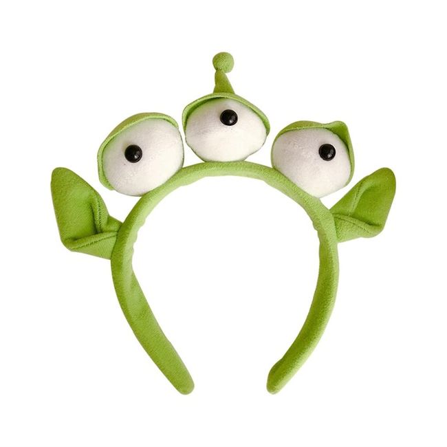 Plush Three-Eyed Headband Personality Funny Anime Headwear Hairpin Pressure Hair Photo Headband Headband Cute Eyes Elastic Headband Suitable for Face Wash Makeup