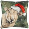 Evans Lichfield Christmas Sheep Piped Cushion Cover