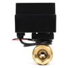 3/4" Brass Motorized Ball Valve, 9-36V AC/DC, 2 Wire Auto Return Setup, Normally Closed, 2 Indicator Lights