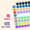 2000 Pieces - 25mm Coloured Dot Stickers, Sticky Dots Round Circle Labels - 16 Assorted Colours