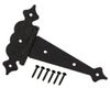 Everbilt 6 in. Heavy-Duty Decorative Gate Door Hammered Tee Hinge,  Black