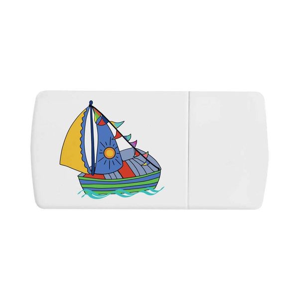 'Toy Sailing Boat' Pill Box with Tablet Splitter (PI00021518)