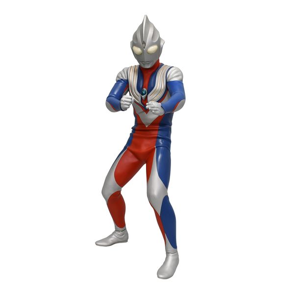 Ultraman Tiga 4571587310586 Mega Soft Vinyl Kit, Reprint Edition, Non-scale, Total Height Approx. 15.7 inches (40 cm), Soft Vinyl, Unpainted, Assembly Kit, Red