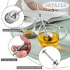 3 Pieces Stainless Steel Tea Filter, Tea Brewing Tools, Tea Set Accessories, Retractable Handle Tea Filter, Durable Tea Filter