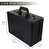 Kinglioncase Barber Case Clipper Bag Black, Hair Kit Tool Box Aluminum Organizer with Portable Handle and Secure Numlock for Scissors, Clippers, Barber Supplies 15.8" x 11" x 6.5"