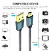 J·LONG Mini USB Cable Braided USB 2.0 to Mini B Cable Data Transfer & Charge Compatible with Dash Cam, PS3 Controller, MP3/4 Player,PDA, Camera, Scanner and More Mini USB Devices (6M)