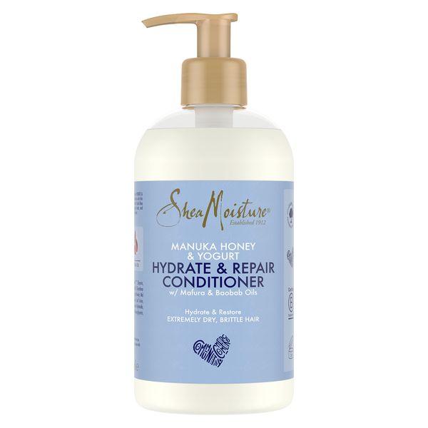 Shea Moisture Manuka Honey & Yogurt Hydrate and Repair Conditioner, with Mafura and Baobab Oils, to Hydrate and Restore Extremely Dry, Brittle Hair 384 ml