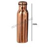 PR INTERNATIONAL Pure Copper Plain Water Bottle with Lid 750ML