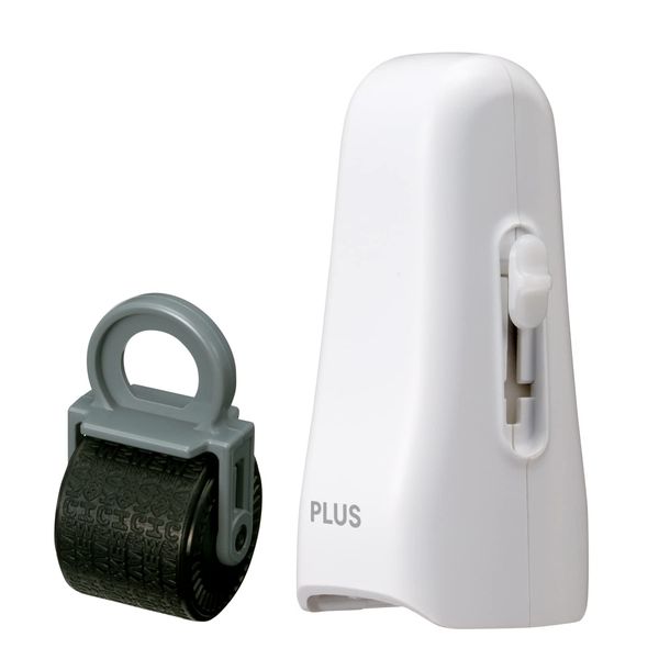 PLUS IS-550CM 39-151 + 39-188 Personal Information Protection Stamp Roller Keshipon Stick 1 x White + Dedicated Ink Cartridge