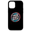 iPhone 15 Pro Disc Golfing Disc, Throw Search Repeat, Retro Disc Golf Case
