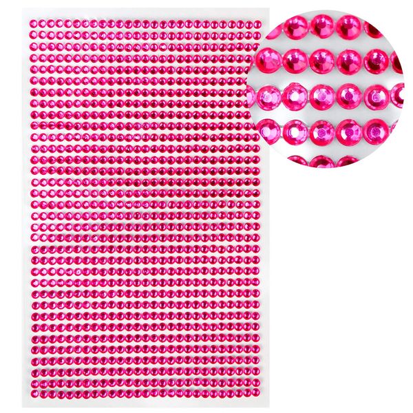 072 Rhinestone Sticker (Decal) Jewelry Type 3mm [Pink]