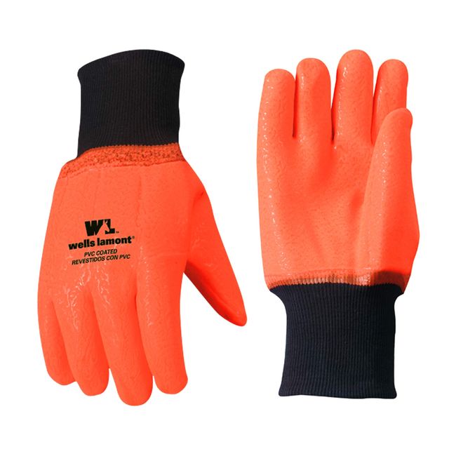 Water Resistant Leather Work Gloves, Grain Cowhide, Palm Patch, HydraHyde  Technology, Large (1201L)