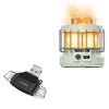 BoxWave Smart Gadget Compatible with Flextail Max Lantern - AllReader SD Card Reader, microSD Card Reader SD Compact USB - Jet Black
