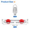 Sourcing Map Aluminum Plastic Clothesline Separator Pulley Spreader with Tightener, Silver