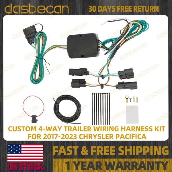 Custom Trailer Hitch Wiring Harness Kit for Chrysler Pacifica 2017- 2023 56322