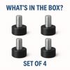 4-Pack Adjustable Feet for Wire Shelving Posts – Leveling Foot Set for Storage Racks – Threaded Base for Height Adjustment – Durable, Floor-Safe, Easy to Install Replacement Set