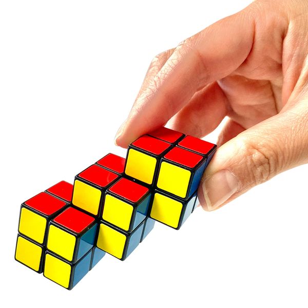 3D Mini Cube, 3-way Cube, 2 x 2, Smooth Rotation, Compact, 3D Puzzle, Rubik, High Difficulty Level (3 Strands)