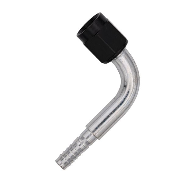 Flo Supply 8AN 90 Degree Hose End Assembly - Black B-Nut