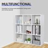 9 Cube Storage Organizer Wooden Bookshelf Display W/5 Removable Back Panel White