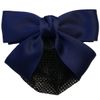 GLOBAL BOX Ribbon Barrette with Net Simple Chignon 1 (Navy B)