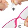 20 Piece Glasses, Nose Pads, Silicone Glasses, Anti-Slip, Air Cushion, Soft Silicone, Prevents Slipping, Glasses, Nose Slimming, Tweezers/Cleaning Set (Clear) 19