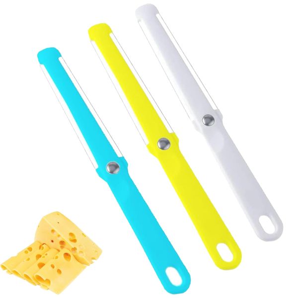 3Pcs Cheese Slicer Butter Slicer Cheese Slicers For Block Cheese Cheese Knife Cheese Cutter Soft Handle Multifunctional Chocolate Cheese Slicers for Hard Semi-Hard Cheese Butter Chocolate Block Cheese